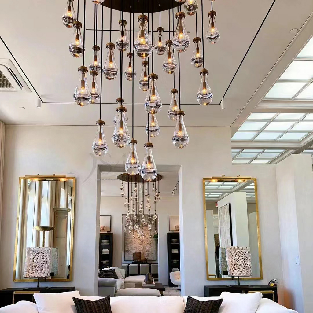 Elara Round Hand-Blown Glass Chandelier
