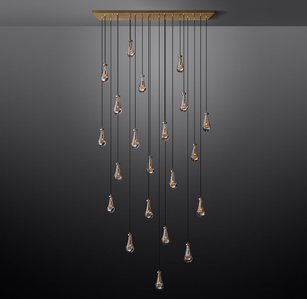 Elara 72″ Linear Hand-Blown Glass Chandelier