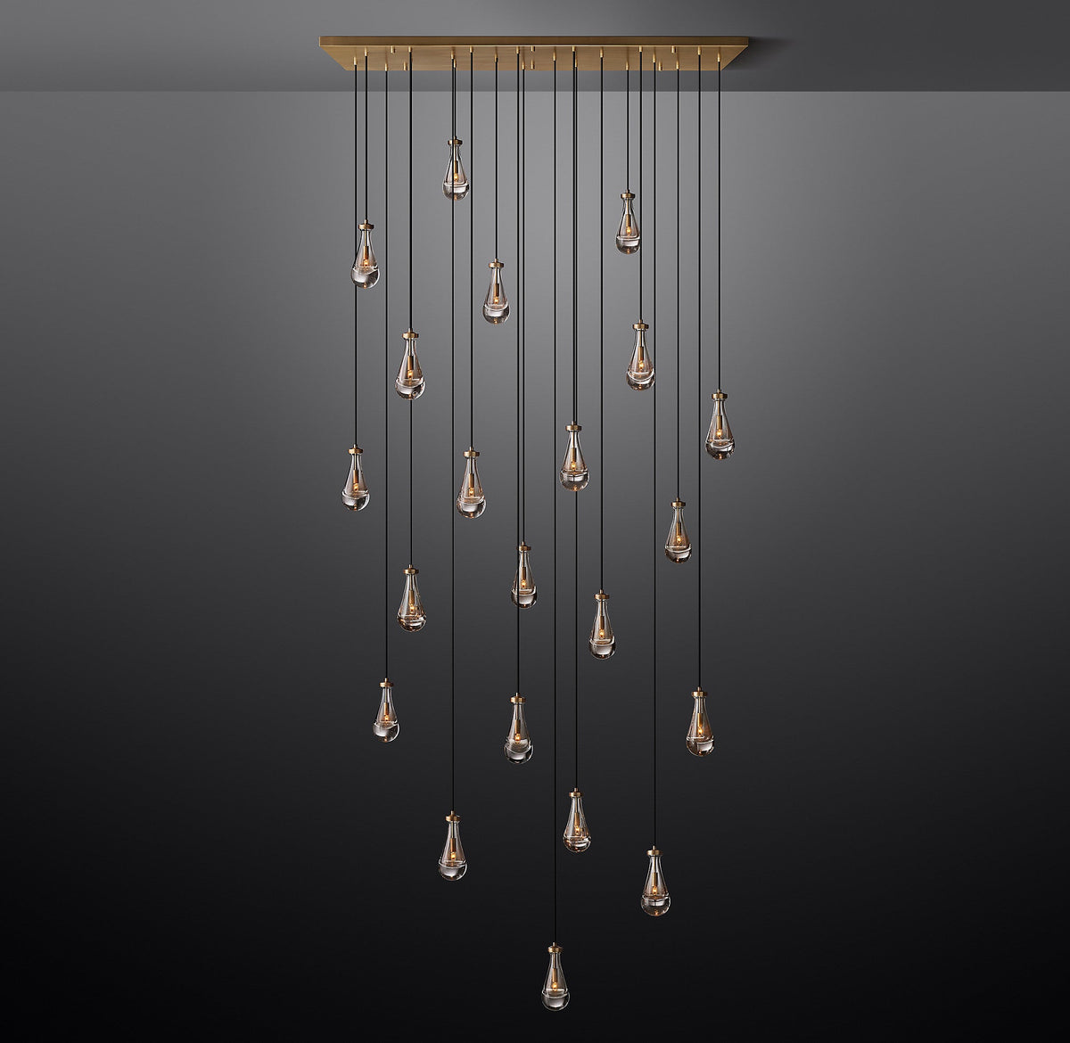 Elara 72″ Linear Hand-Blown Glass Chandelier