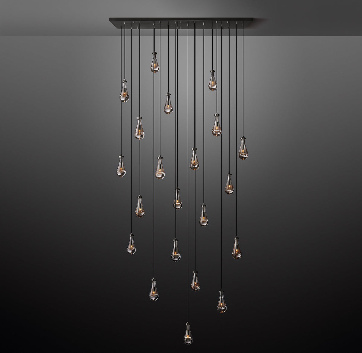 Elara 72″ Linear Hand-Blown Glass Chandelier