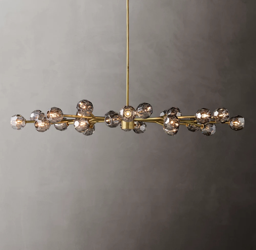 Lumera 72″ Clear & Smoke Crystal Chandelier