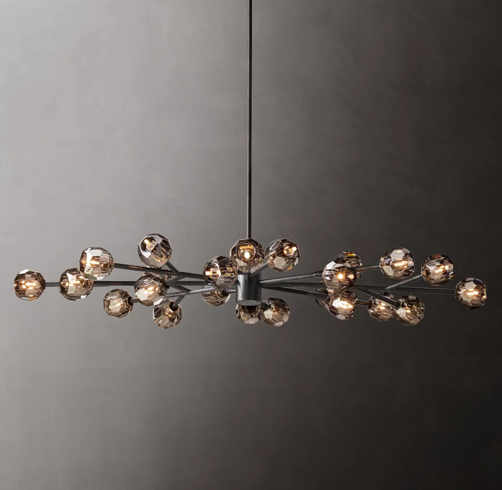 Lumera 72″ Clear & Smoke Crystal Chandelier