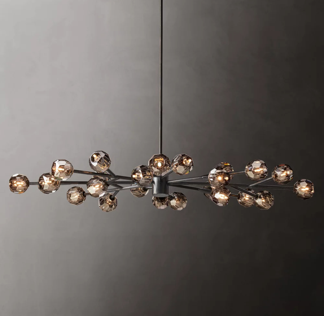 Lumera 72″ Clear & Smoke Crystal Chandelier