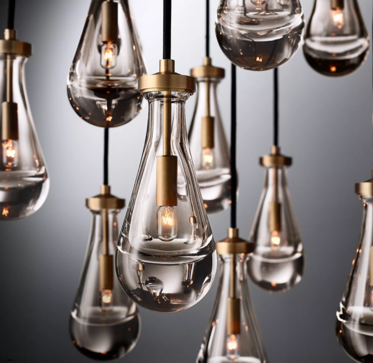 Elara 72″ Linear Hand-Blown Glass Chandelier
