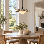 Travelle 9.8″ Round Marble Pendant Light