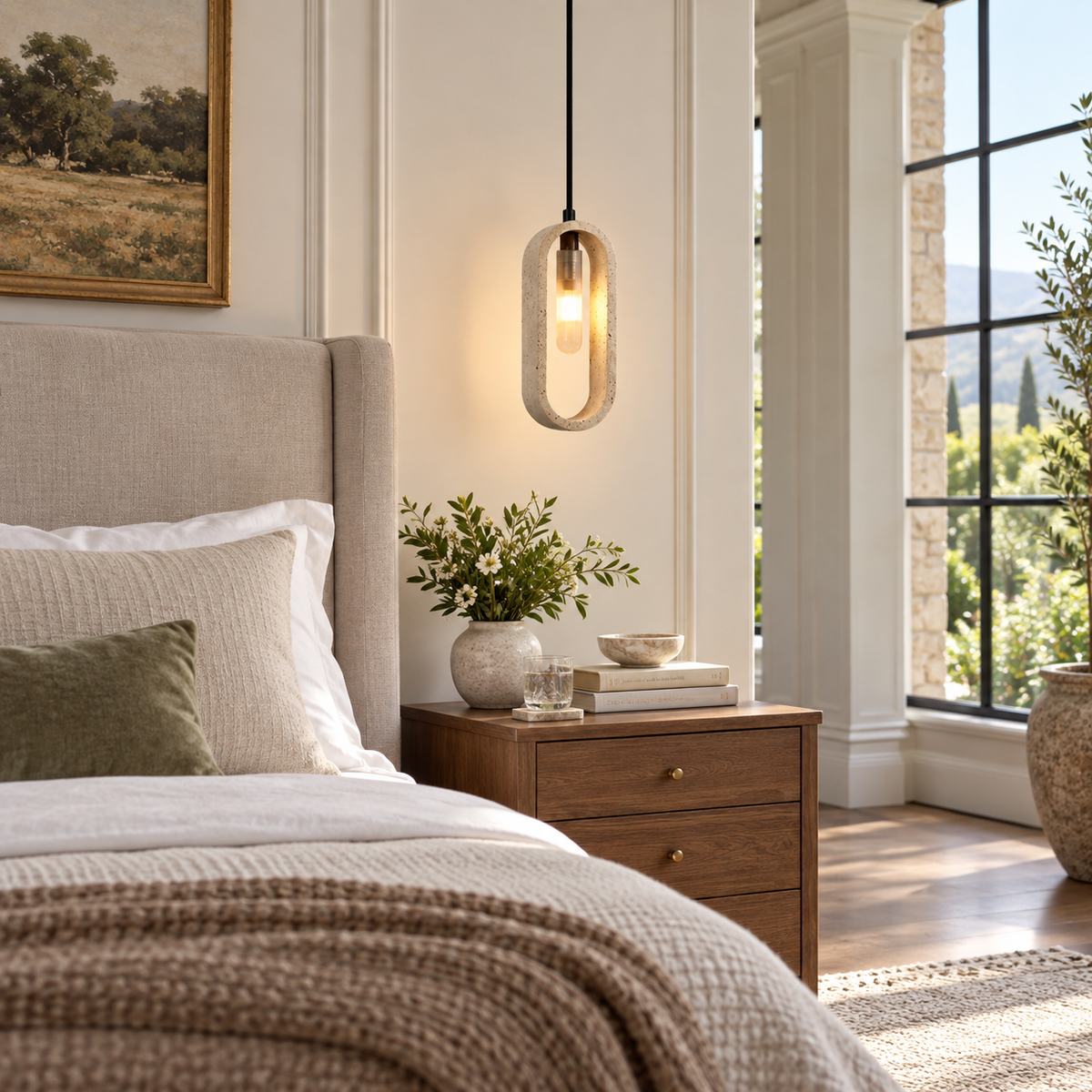 Travelle Marisol Travertine Pendant Light