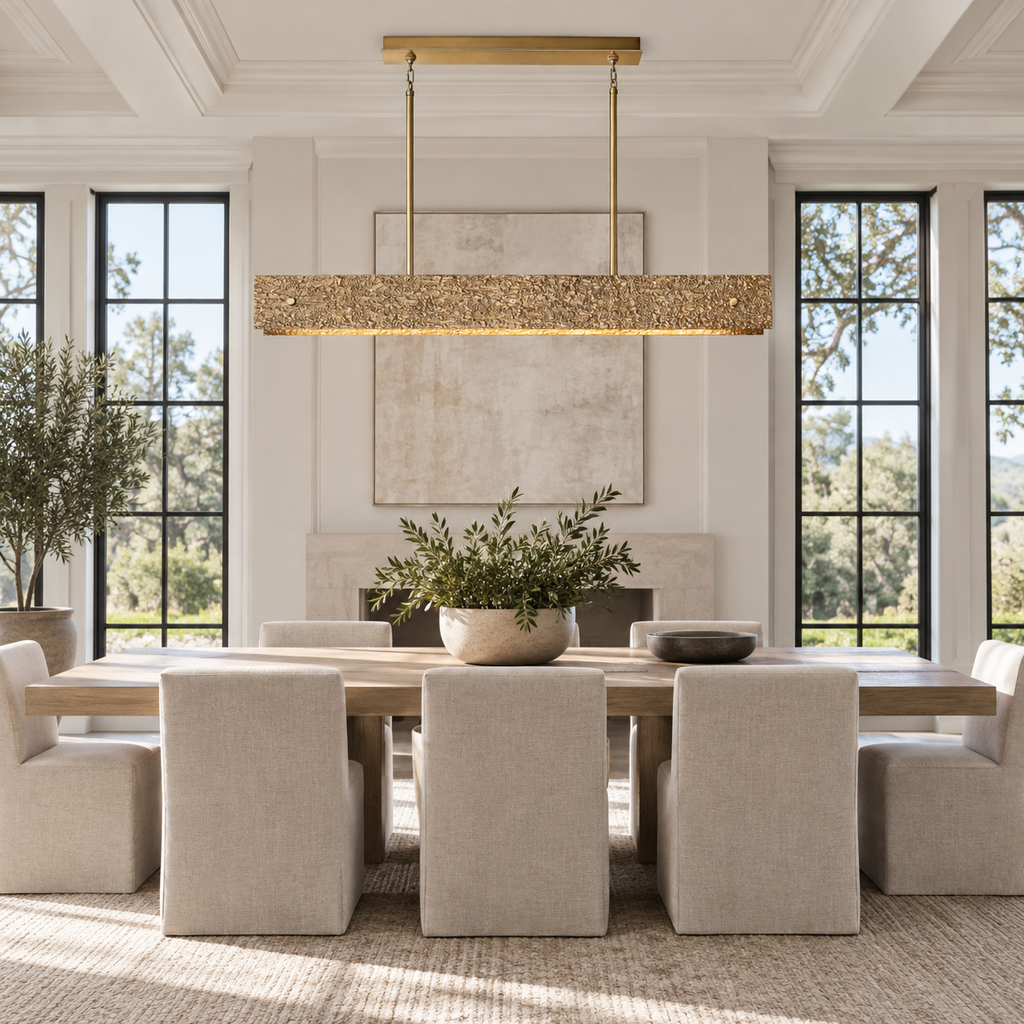 Valora 54″ Linear Brass Chandelier