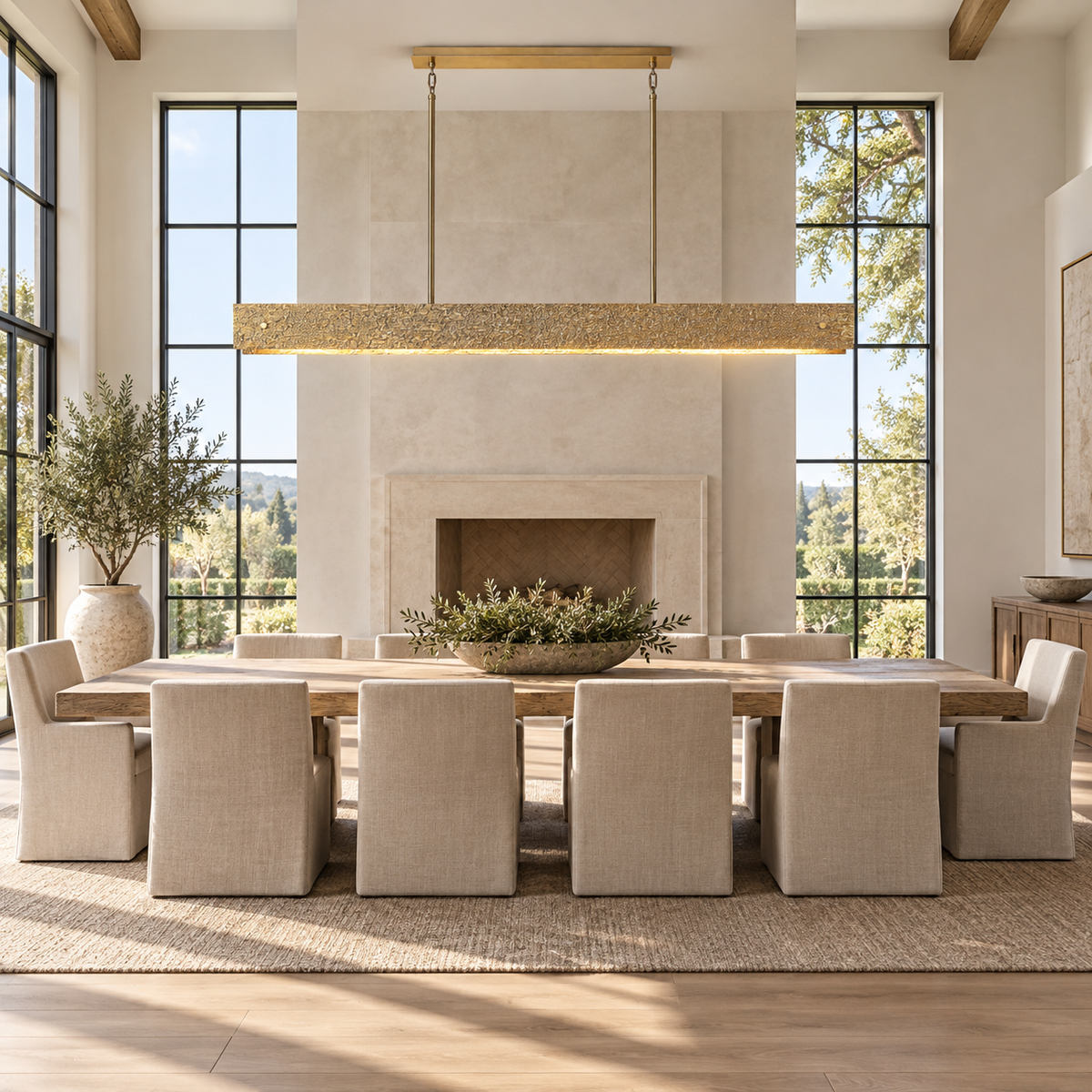 Valora 72″ Linear Brass Chandelier