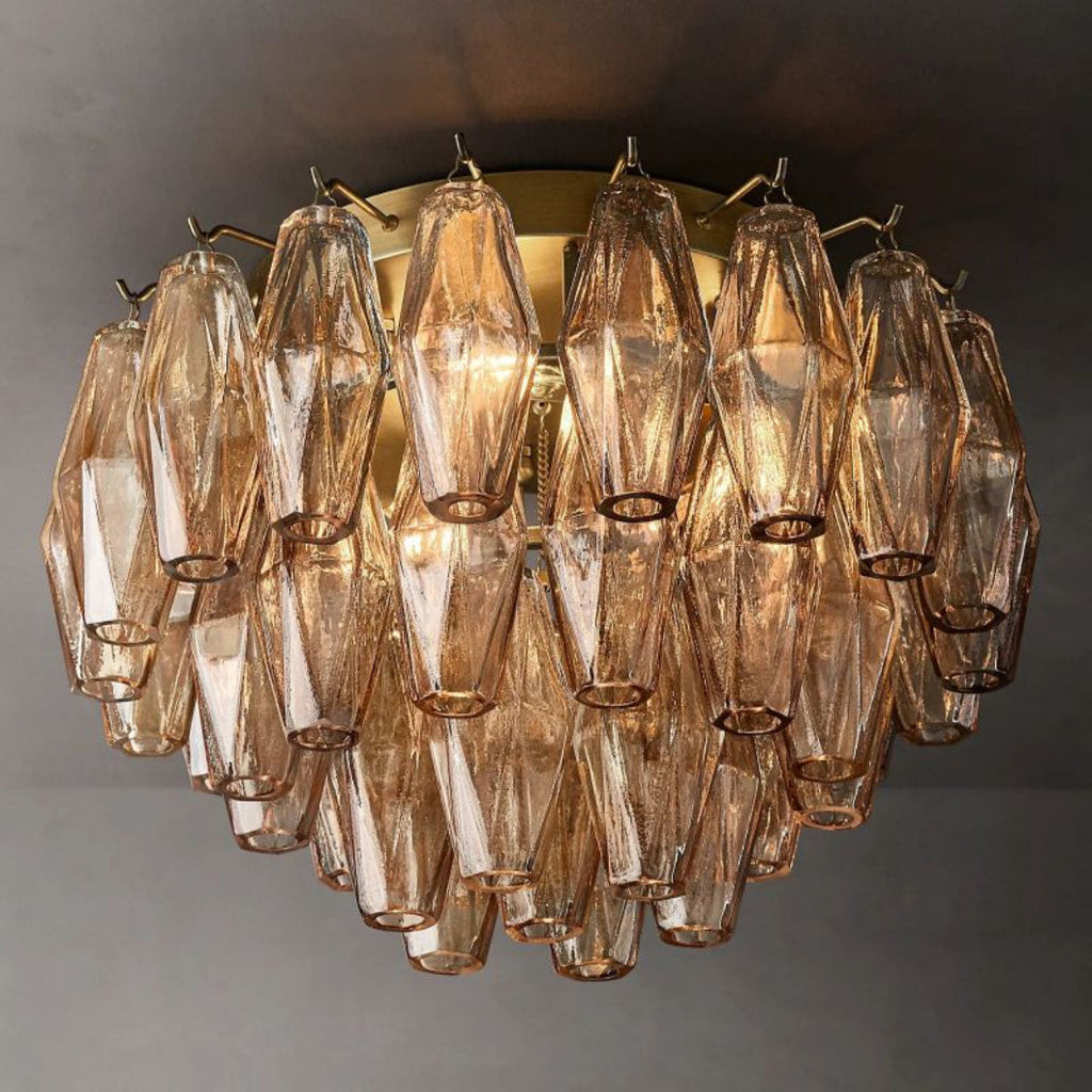 Chiare Smoke Glass Flush Mount Ceiling Light