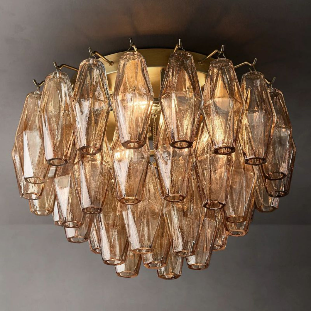 Chiare Smoke Glass Flush Mount Ceiling Light