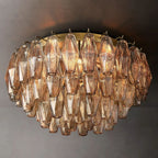 Chiare Smoke Glass Flush Mount Ceiling Light