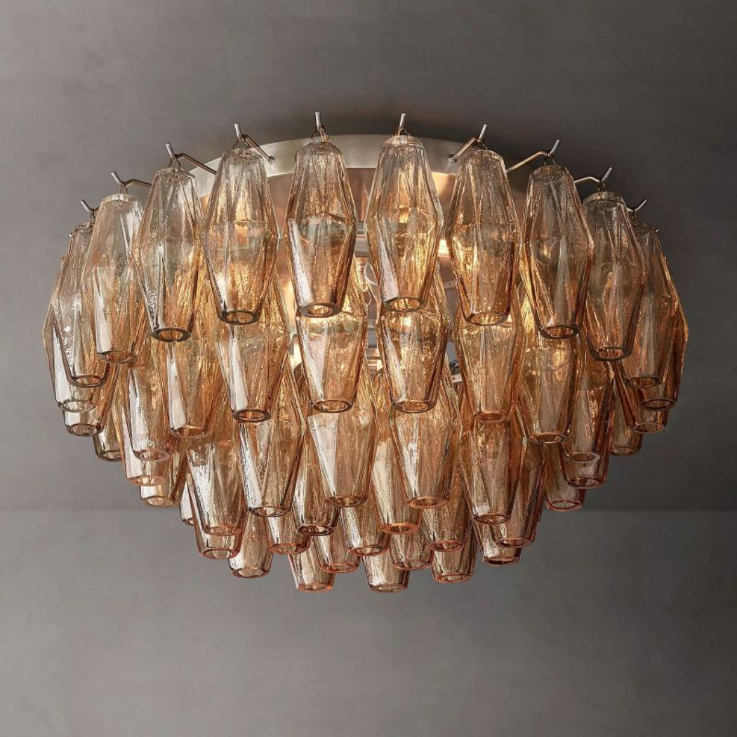 Chiare Smoke Glass Flush Mount Ceiling Light