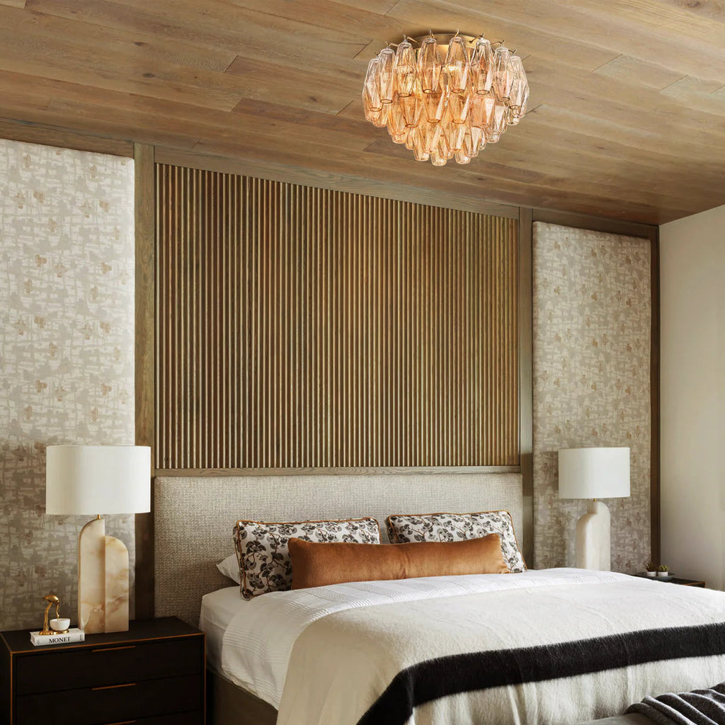 Chiare Smoke Glass Flush Mount Ceiling Light