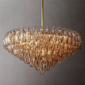 Chiare Tiered Smoke Glass Round Chandelier