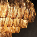 Chiare Tiered Smoke Glass Round Chandelier