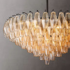 Chiare Tiered Clear Glass Round Chandelier 37"