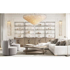 Chiare Tiered Clear Glass Round Chandelier 37"