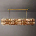 Chiare Smoke Glass Rectangular Chandelier 74"