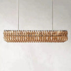 Chiare Smoke Glass Rectangular Chandelier 74"
