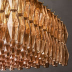 Chiare Smoke Glass Rectangular Chandelier 74"