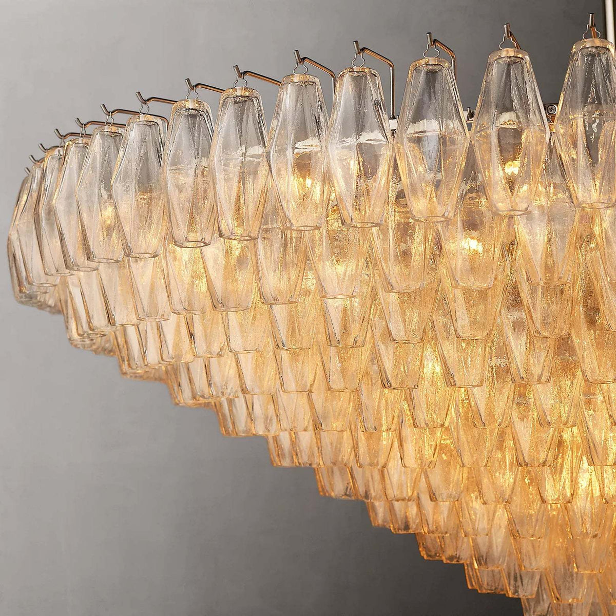 Chiare Multi-Tier Glass Round Chandelier 61"