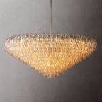 Chiare Multi-Tier Glass Round Chandelier 61"