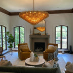 Chiare Multi-Tier Glass Round Chandelier 61"