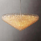 Chiare Multi-Tier Glass Round Chandelier 61"