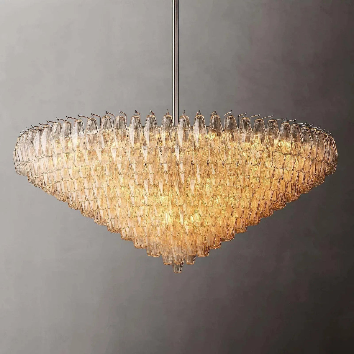 Chiare Multi-Tier Glass Round Chandelier 61"
