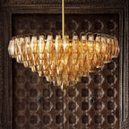 Chiare Multi-Tier Glass Round Chandelier 61"