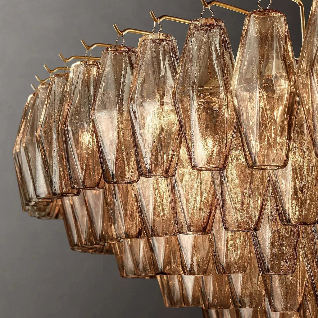 Chiare Multi-Tier Glass Round Chandelier 61"