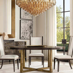Chiare Multi-Tier Glass Round Chandelier 61"