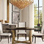Chiare Multi-Tier Glass Round Chandelier 61"