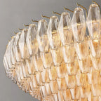Chiare Multi-Tier Glass Round Chandelier 61"
