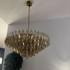 Chiare Multi-Tier Glass Round Chandelier 61"