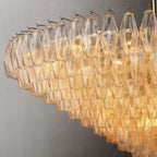 Chiare Multi-Tier Glass Round Chandelier 61"