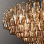 Chiare Multi-Tier Glass Round Chandelier 61"