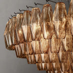 Chiare Multi-Tier Glass Round Chandelier 61"