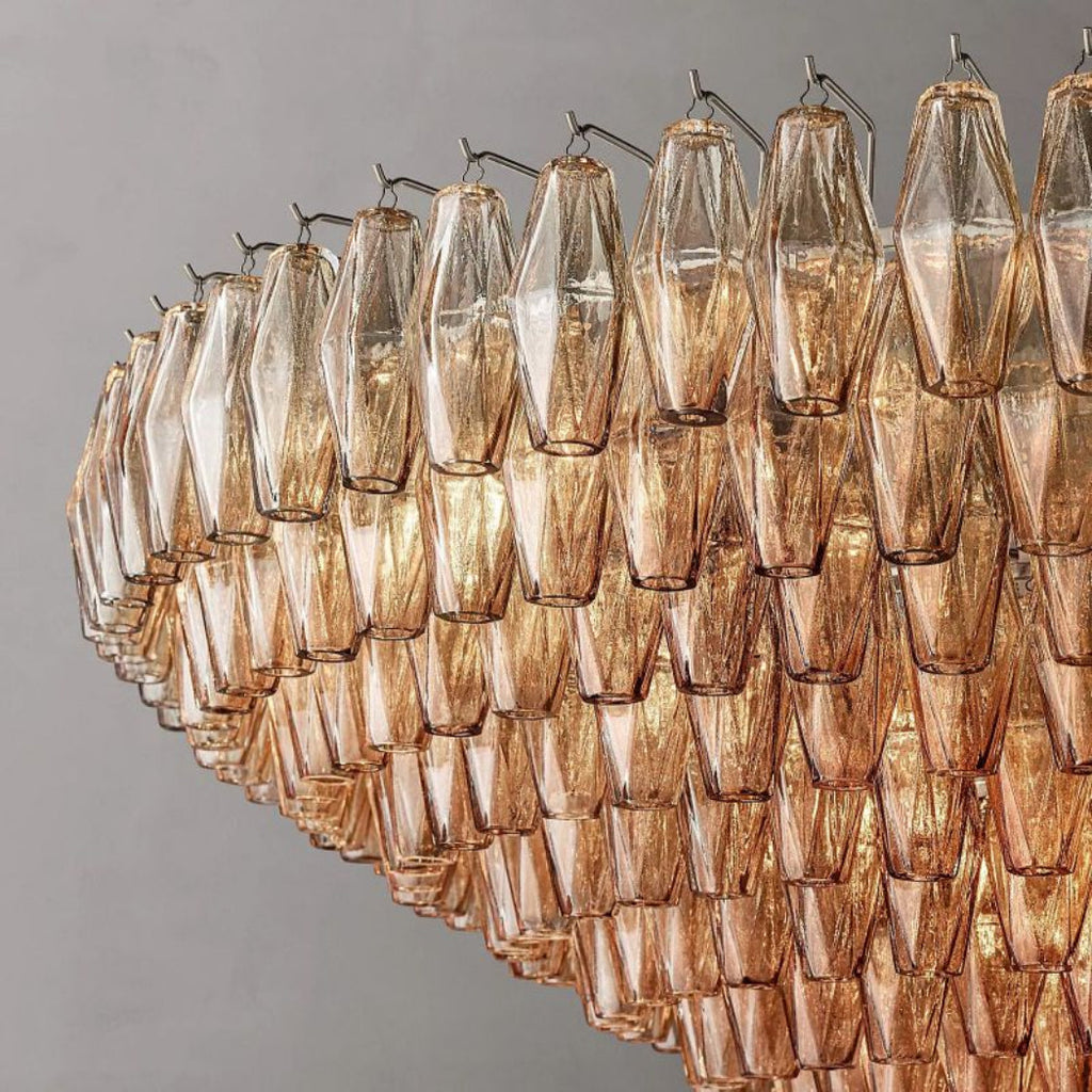 Chiare Multi-Tier Glass Round Chandelier 61"