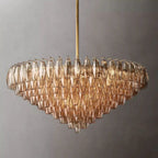 Chiare Tiered Smoke Glass Round Chandelier 47″
