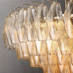 Chiare Tiered Smoke Glass Round Chandelier 47″