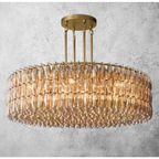 Chiare Grand Glass Round Chandelier  61"