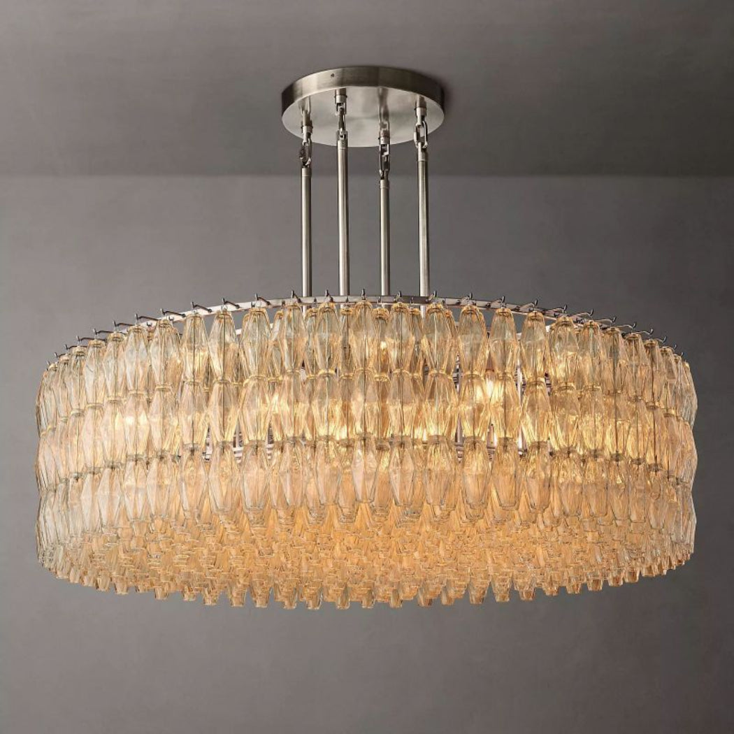 Chiare Grand Glass Round Chandelier  61"