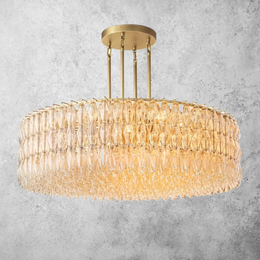 Chiare Grand Glass Round Chandelier  61"