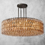 Chiare Grand Glass Round Chandelier  61"