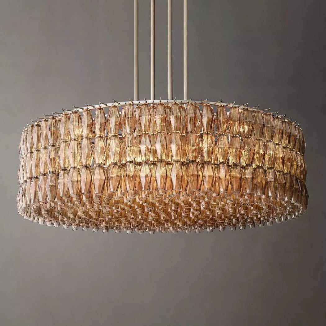 Chiare Grand Glass Round Chandelier  61"