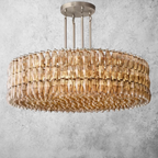 Chiare Grand Glass Round Chandelier  61"