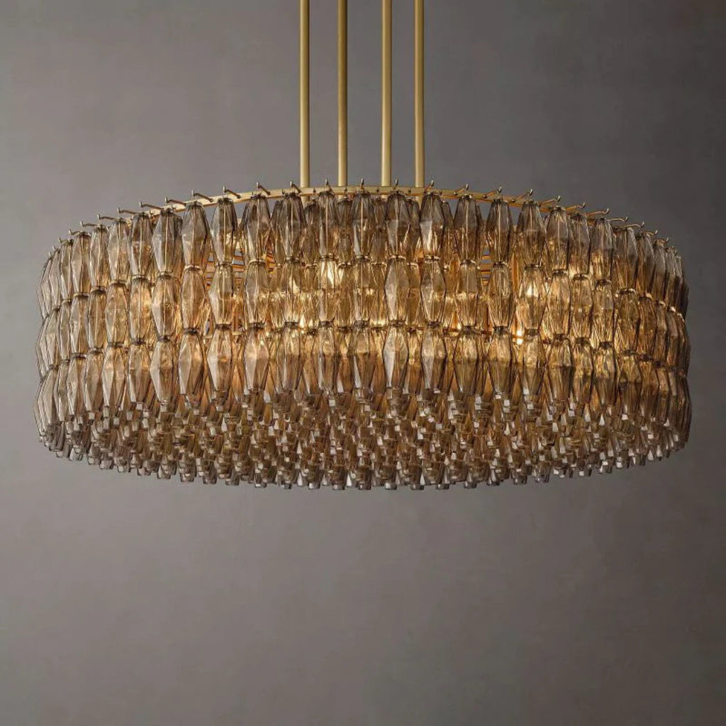 Chiare Grand Glass Round Chandelier  61"