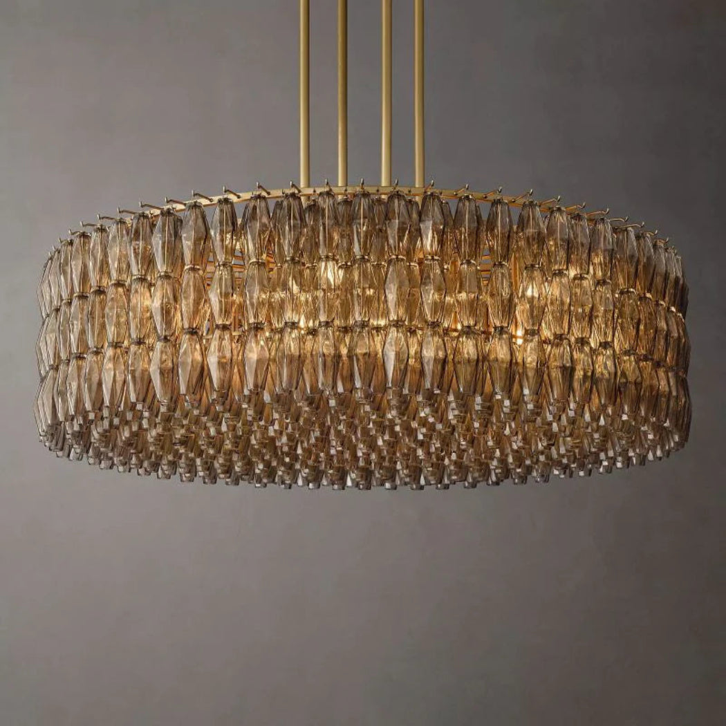 Chiare Grand Glass Round Chandelier  61"