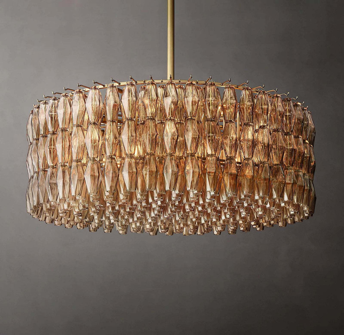 Chiare Glass Round Chandelier 47"